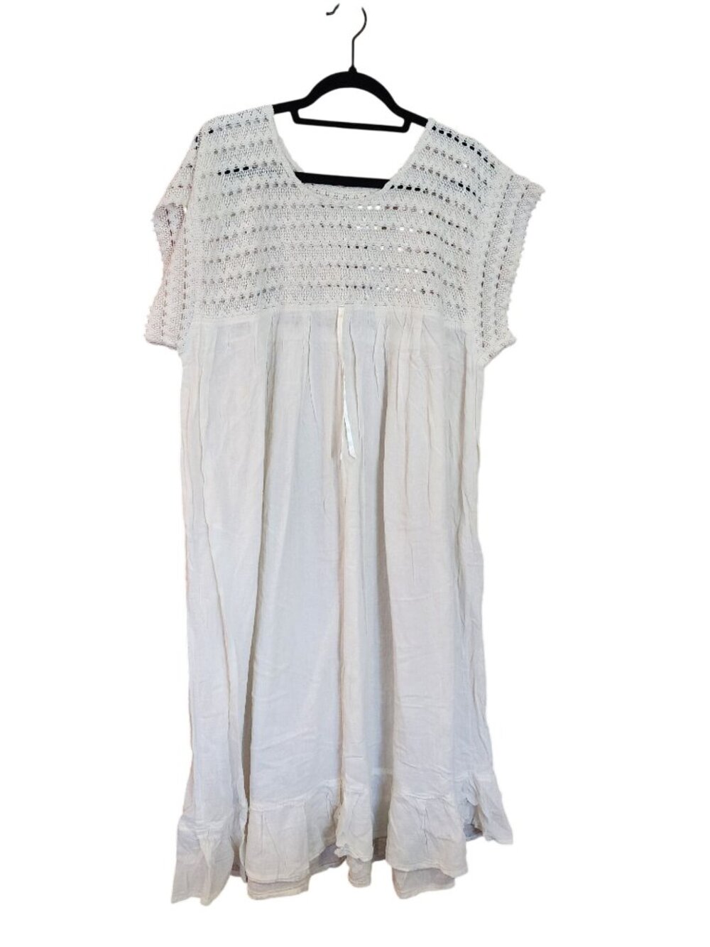 Crochet baby Doll Boho Lace Top Dress Womens See measurements